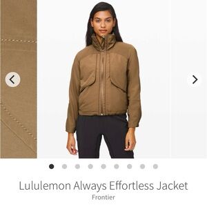 lululemon Always Effortless Jacket Frontier size 8